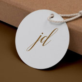 Moderne Minimal elegante Script Monogram Wedding Geschenkanhänger