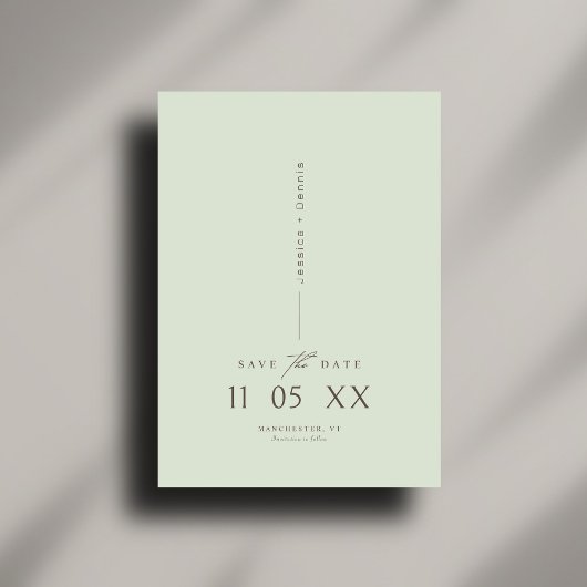 Moderne Minimal elegante Script-Szene Save the Dat Einladung