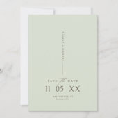 Moderne Minimal elegante Script-Szene Save the Dat Einladung (Vorderseite)