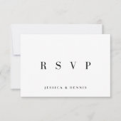 Moderne Minimal elegante Typografie Script Wedding RSVP Karte (Vorderseite)