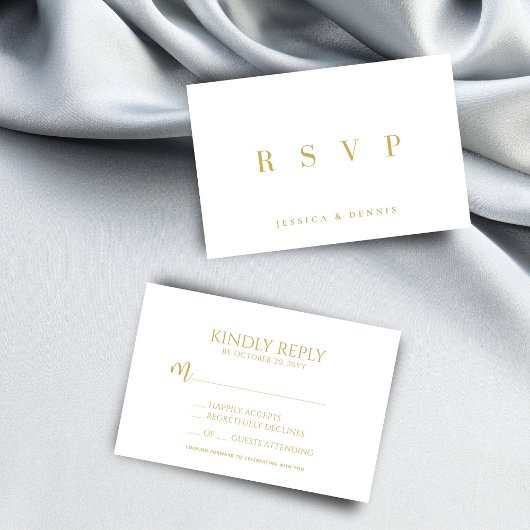 Moderne Minimal elegante Typografie Script Wedding RSVP Karte