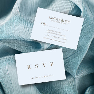 Moderne Minimal elegante Typografie Script Wedding RSVP Karte