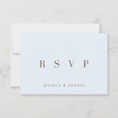Moderne Minimal elegante Typografie Script Wedding RSVP Karte (Vorderseite)