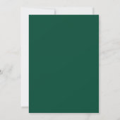 Moderne Minimal Emerald Green Cream Script Wedding Einladung (Rückseite)