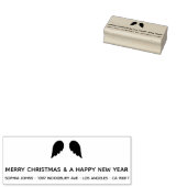 Moderne Minimal Engel Flüge. Weihnachtsadresse. Gummistempel (Stempel)