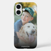 Moderne Minimal Erstelle Deinen Eigene Foto Name  Case-Mate iPhone Hülle (Rückseite)