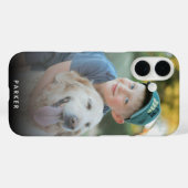 Moderne Minimal Erstelle Deinen Eigene Foto Name  Case-Mate iPhone Hülle (Rückseite (Horizontal))