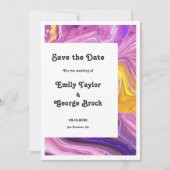 Moderne Minimal-Farbgalaxie Abstrakte Hochzeit Save The Date (Vorderseite)