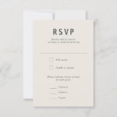 Moderne Minimal-Fern-Botanische Holzheirat RSVP Karte (Vorderseite)