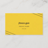 Moderne Minimal Fitnesscenter Business Cards Visitenkarte (Rückseite)