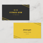 Moderne Minimal Fitnesscenter Business Cards Visitenkarte (Vorne/Hinten)