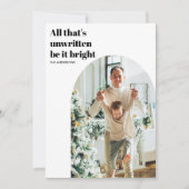 Moderne Minimal Foto Arch Happy Holidays Einladung (Vorderseite)