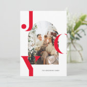 Moderne Minimal Foto Arch Joy Einladung (Stehend Vorderseite)