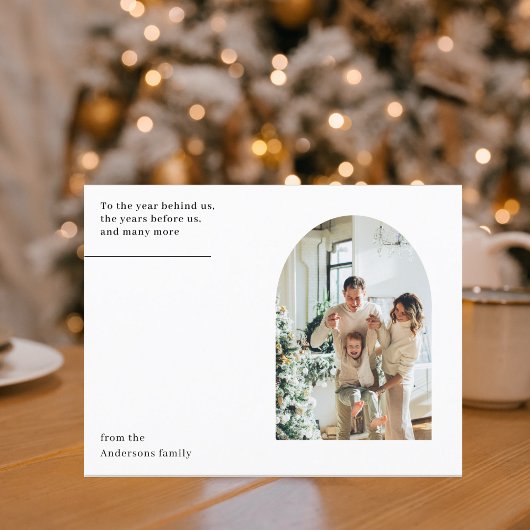 Moderne Minimal Foto Arch Weihnachtskarten Postkarte