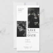 Moderne Minimal-Foto-Collage Save The Date (Vorderseite)