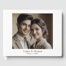 Moderne Minimal-Foto-Gästebuchvorlage