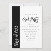 Moderne Minimal Foto Graduation Party Einladung (Vorderseite)