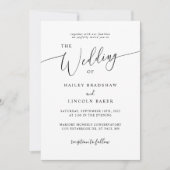 Moderne Minimal-Foto-Hochzeit Einladung (Vorderseite)