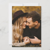 Moderne Minimal-Foto-Hochzeit Einladung (Rückseite)