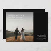 Moderne Minimal-Foto-Hochzeit Einladung (Vorne/Hinten)