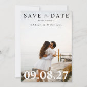 Moderne Minimal-Foto-Hochzeit Save The Date (Vorderseite)