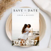 Moderne Minimal-Foto-Hochzeit Save The Date
