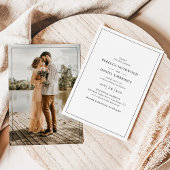 Moderne Minimal-Foto-Hochzeitseinladung Einladung