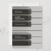 Moderne Minimal Foto Klavierkonzert Einladung (Vorderseite)