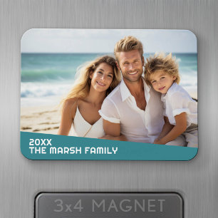 Moderne Minimal-Foto mit diagonalem Farbbalken Magnet