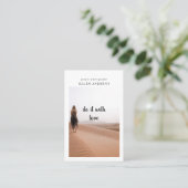 Moderne Minimal-Foto-Visitenkarte Visitenkarte (Stehend Vorderseite)