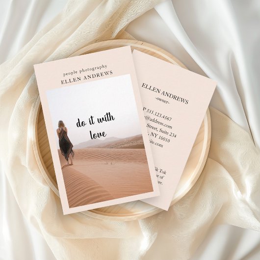 Moderne Minimal-Foto-Visitenkarte Visitenkarte