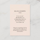 Moderne Minimal-Foto-Visitenkarte Visitenkarte (Rückseite)