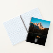 Moderne Minimal Fotograf QR Code Social Media Notizblock (Innenseite)