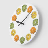 Moderne Minimal frische Crochet Citrus Scheiben Große Wanduhr (Winkel)