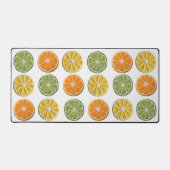 Moderne Minimal frische Crochet Citrus Scheiben Schreibtischunterlage (Vorderseite)