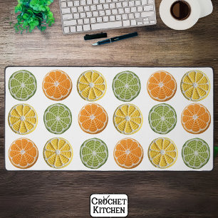 Moderne Minimal frische Crochet Citrus Scheiben Schreibtischunterlage