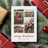 Moderne Minimal frohe Weihnachten vier FotoCollage