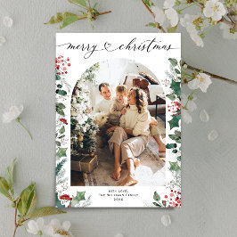 Moderne Minimal frohe Weihnachtsgrüße Feiertagskarte