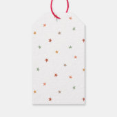 Moderne Minimal frohe Weihnachtsschrift Rot Rot Geschenkanhänger (Rückseite)