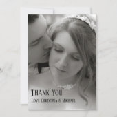 Moderne Minimal Full Bleed Foto Hochzeit Vielen Da Dankeskarte (Vorderseite)