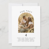 Moderne Minimal Fun Fakt Hochzeitsstipendiaten Fot Einladung (Vorderseite)