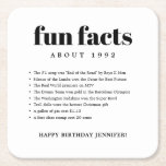 Moderne Minimal Fun Fakten Geburtstag Jahr Rechteckiger Pappuntersetzer<br><div class="desc">Moderne Minimal Fun Fakten Geburtstag Jahr Papier Untersetzer mit einer kühnen Kombination von Schriftart. Schreiben Sie alle lustigen Fakten aus dem Jahr Ihrer Geburt,  um Ihren Geburtstag stilvoll zu feiern.</div>