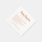 Moderne Minimal Fun Fakten Geburtstag Jahr Serviette (Ecke)