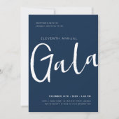 Moderne Minimal GALA Company Business Navy & White Einladung (Vorderseite)