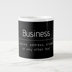 Moderne Minimal Geschäftsname & andere Information Jumbo-Tasse