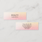Moderne Minimal Glitzer Mini Business Card Visitenkarte (Vorne/Hinten)