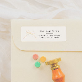 Moderne Minimal Gold Bow Elegante Typografie-Famil