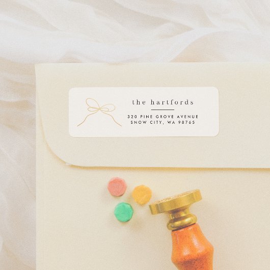 Moderne Minimal Gold Bow Elegante Typografie-Famil