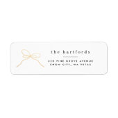 Moderne Minimal Gold Bow Elegante Typografie-Famil (Vorne)