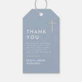 Moderne Minimal Gold Cross Taufe Geschenkanhänger (Vorderseite)